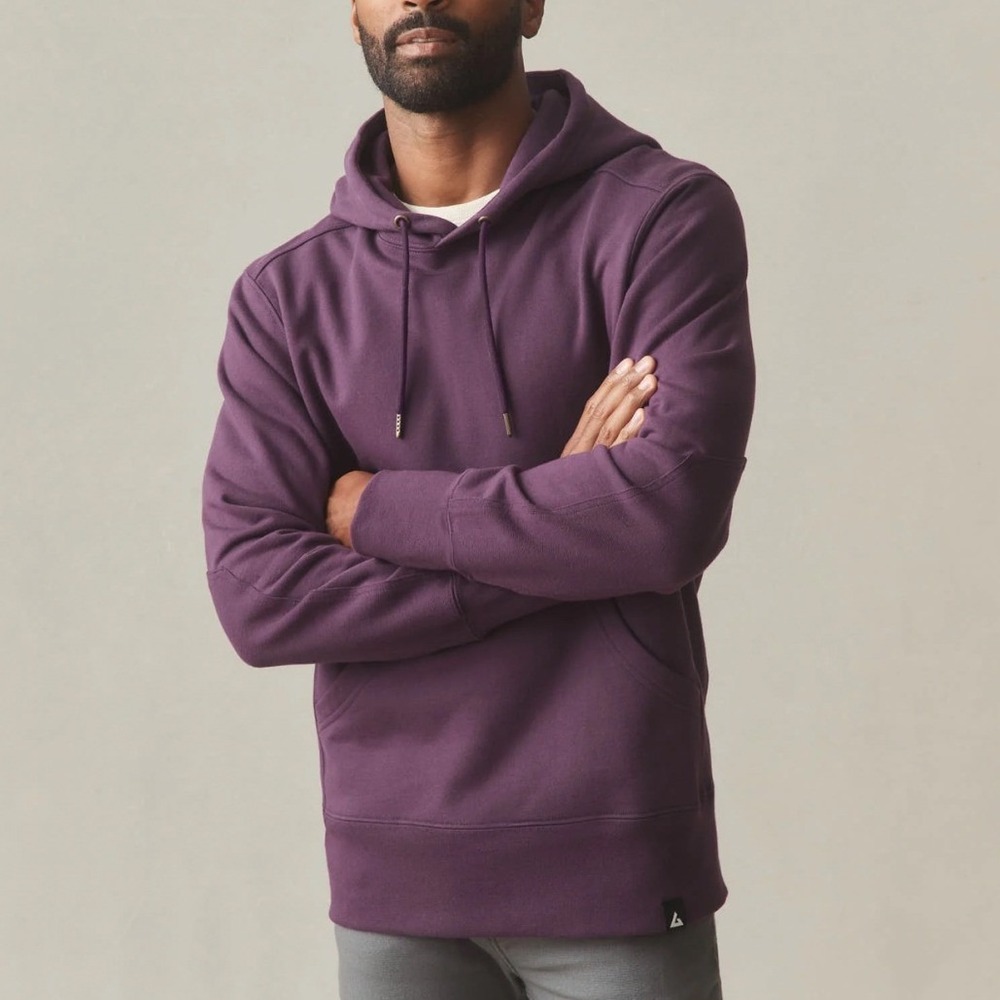 NWOT American Giant Men's Classic Pullover Hoodie Purple Heavyweight Cotton M